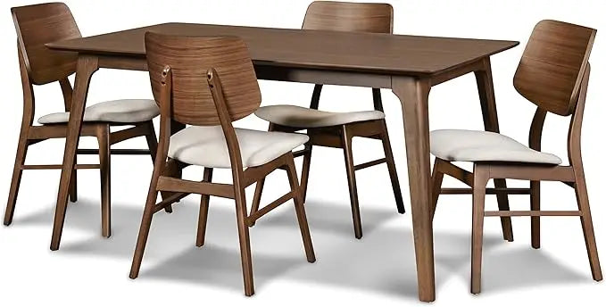 Kaapa Mid-Century Walnut Dining Set