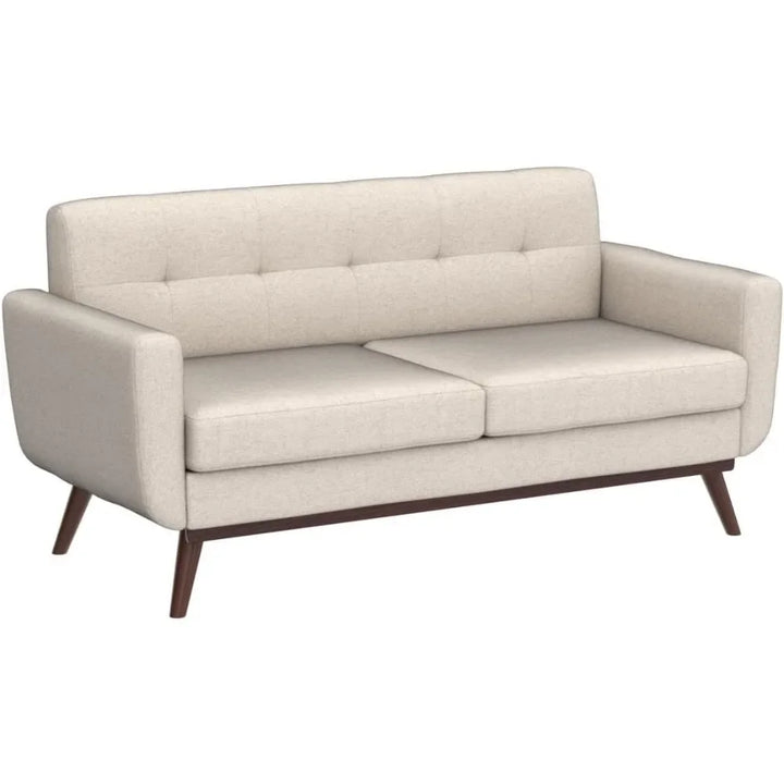 Modern Blue Tufted Loveseat