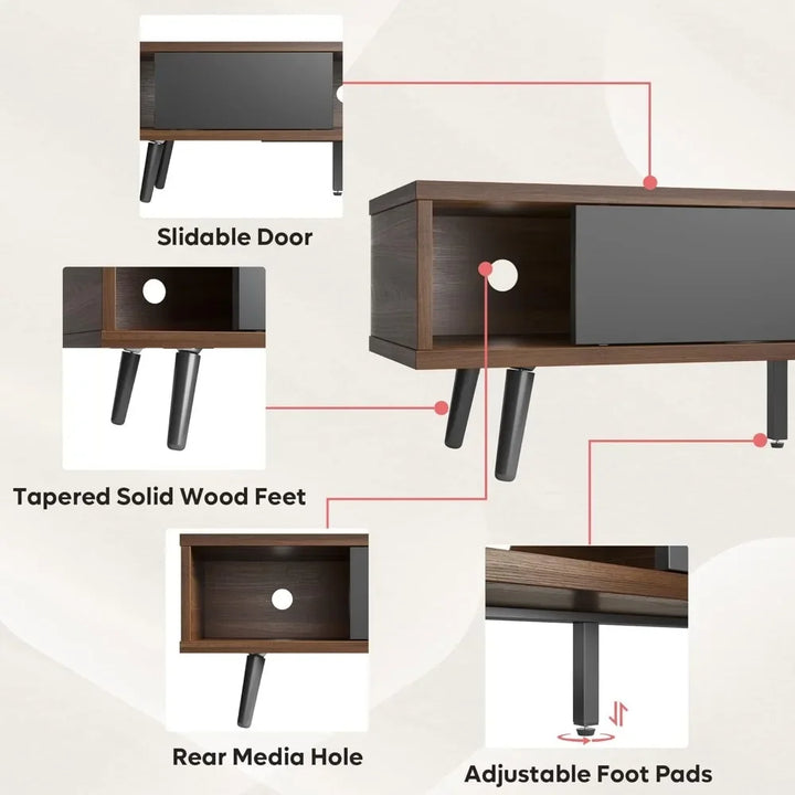 Jefferey Elegant Mid-Century TV Console