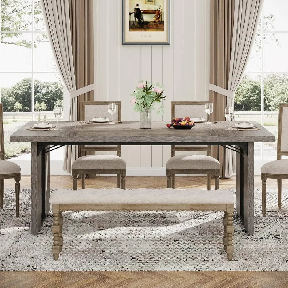 Ella Rustic Farmhouse Dining Table