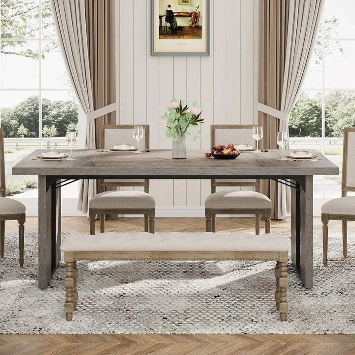 Ella Rustic Farmhouse Dining Table