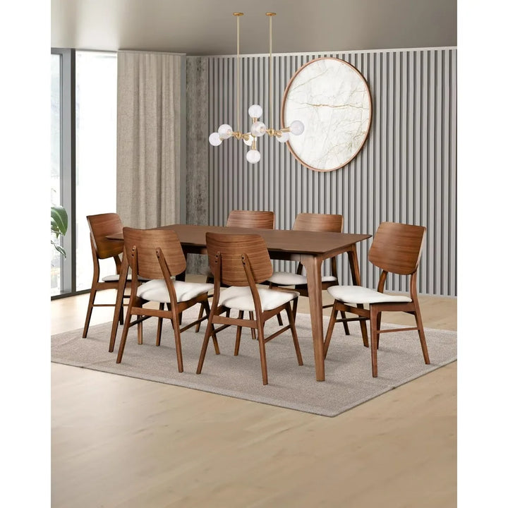 Kaapa Mid-Century Walnut Dining Set