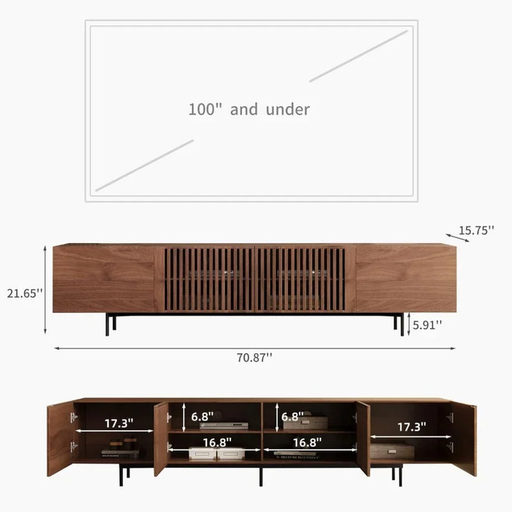 Cullen Retro Walnut TV Console